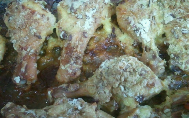 Coxas de frango com maionese ao creme de cebola