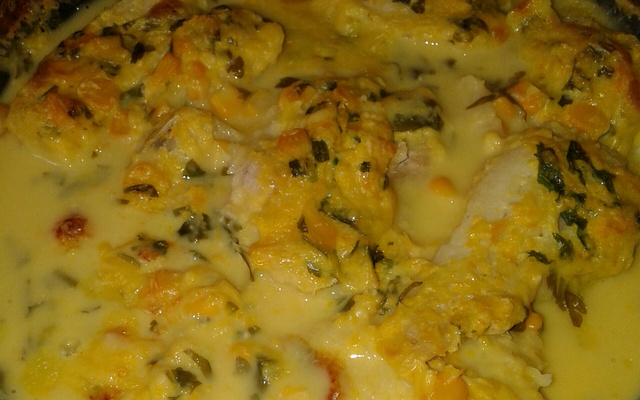 Peixe ao creme de milho