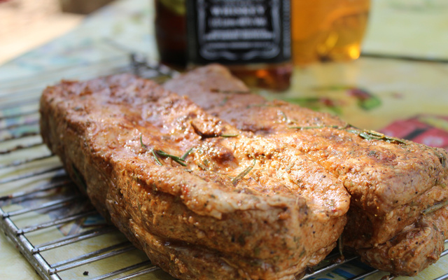 Picanha suina à Jack Daniels
