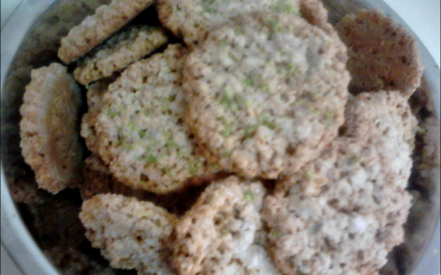 Bolachinhas de limão e aveia