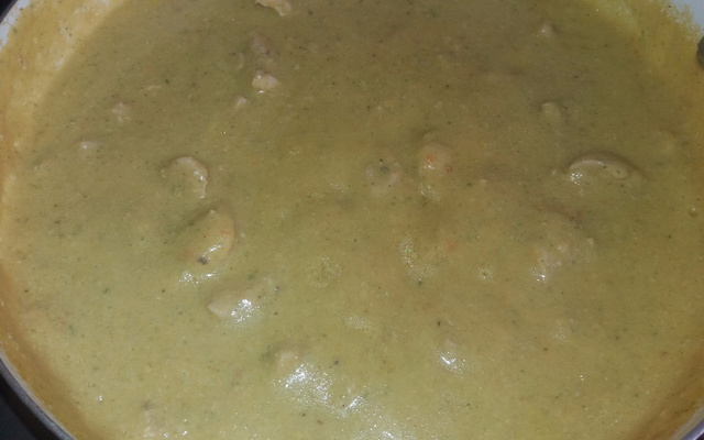 Frango ao creme de legumes frescos