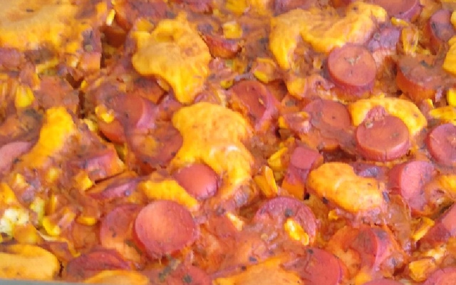 Cachorro quente de forno