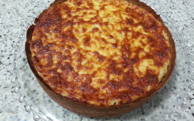 Torta integral de alho poró com ricota