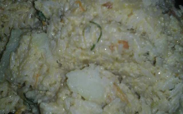 Risoto com creme de leite
