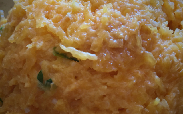 Purê de abóbora ao alho