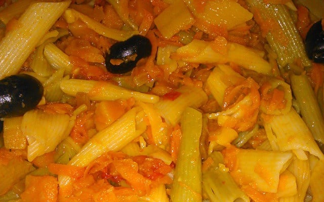 Penne a la beta caroteno