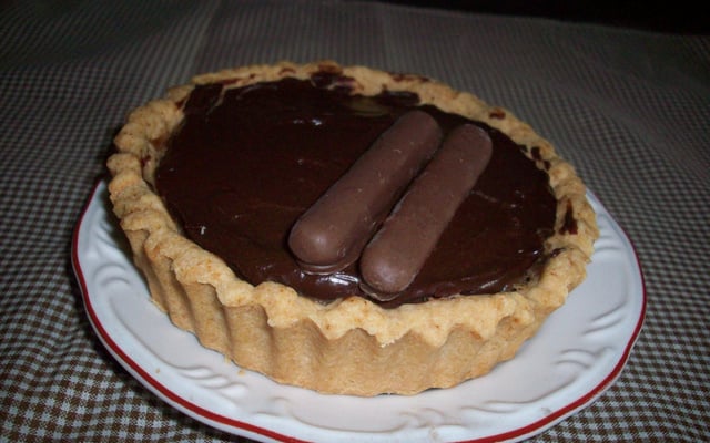 Quiche de doce de banana e chocolate