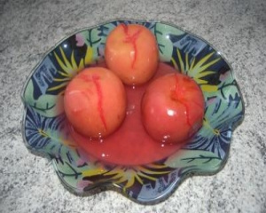 Maçãs em calda da tia Jane