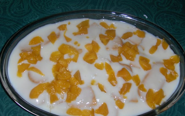 Torta de pêssego rápida