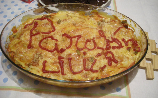 Lasanha com creme de leite