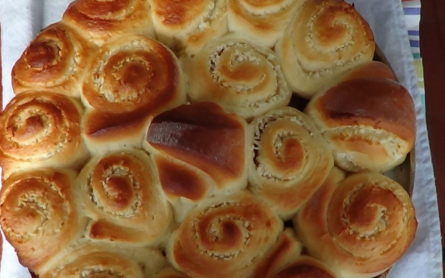 Pão de caracol caseiro