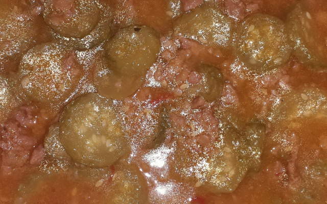 Maxixe com linguiça do tio Beto