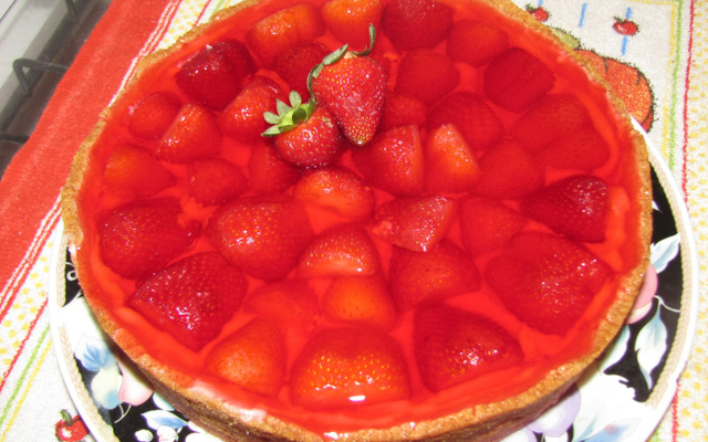 Torta de morango prática