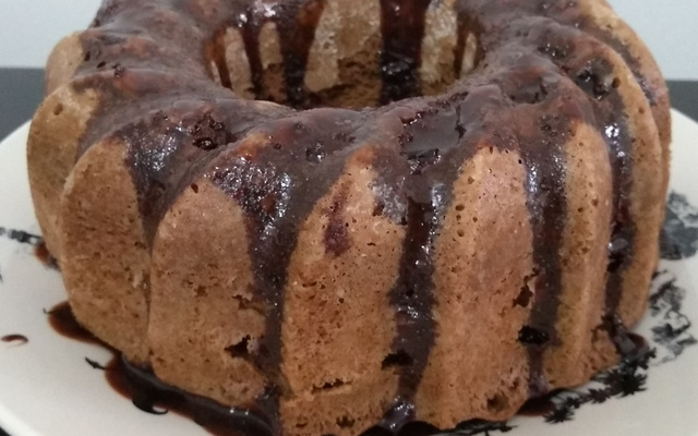 Bolo de microondas de chocolate