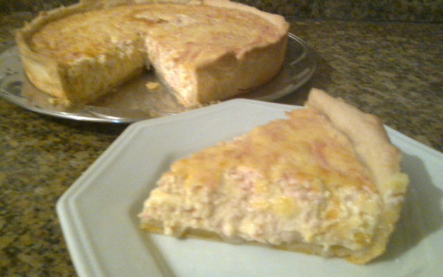 Quiche de presunto e queijo do Glauco