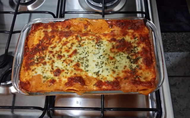 Conchiglione de frango com molho provolone