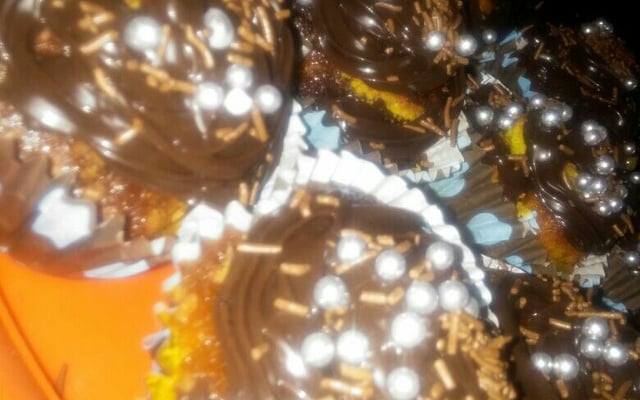 Cupcake de cenoura com cobertura de brigadeiro