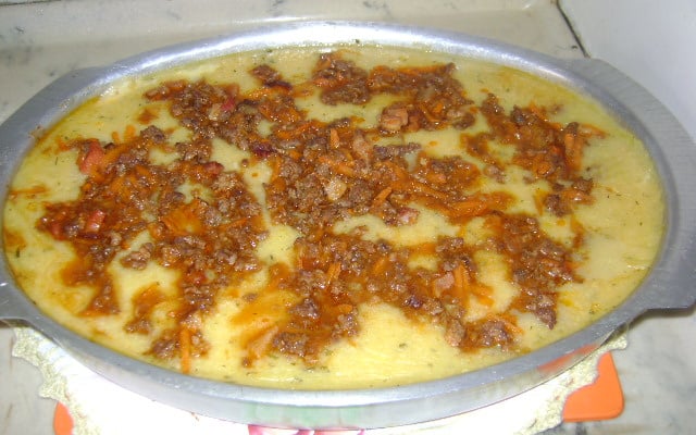 Polenta na panela de pressão