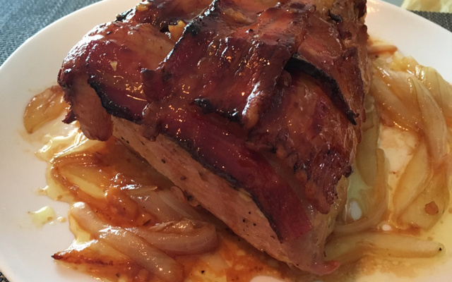 Picanha suína com mostarda e mel