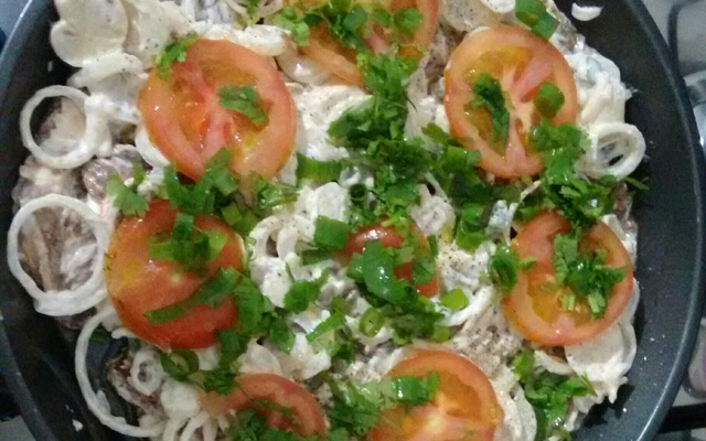 Bife ao forno com maionese