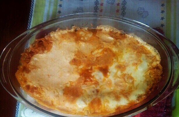 Carne com requeijão ao forno