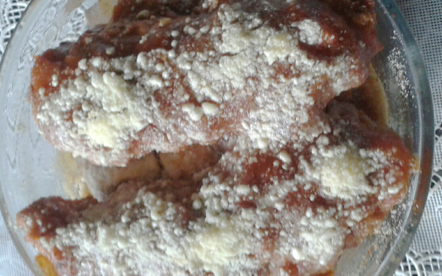 Filézinho de frango à parmegiana