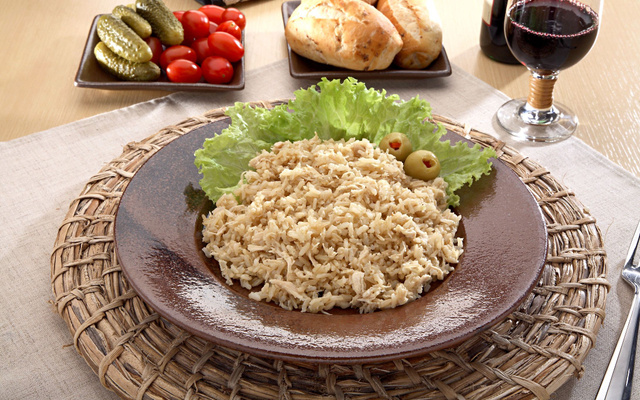 Arroz Urbano integral dourado com frango