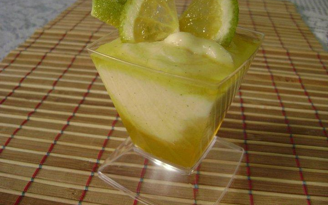 Verrine de baunilha e laranja