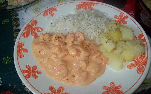 Estrogonofe de Camarão