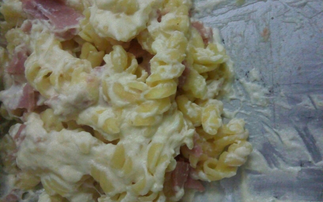 Lasanha parafuso com molho branco