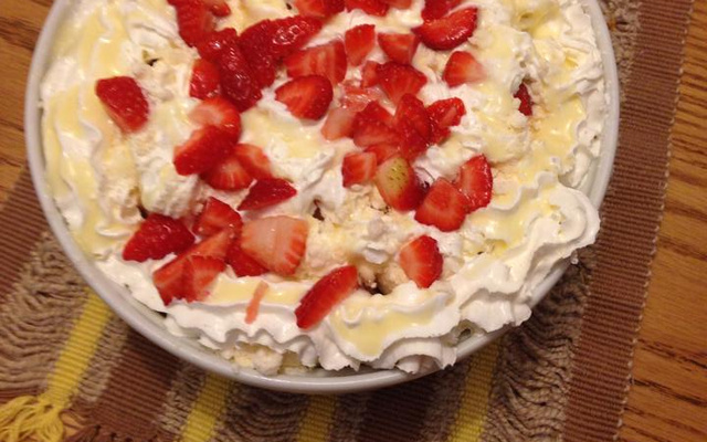 Merengue fácil de morango