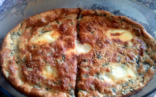 Souflé de espinafre com requeijão
