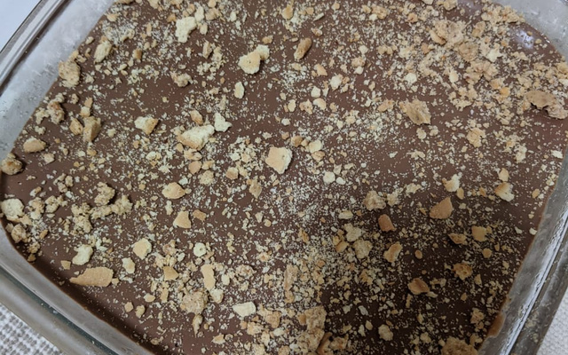 Pavê de paçoquinha com chocolate