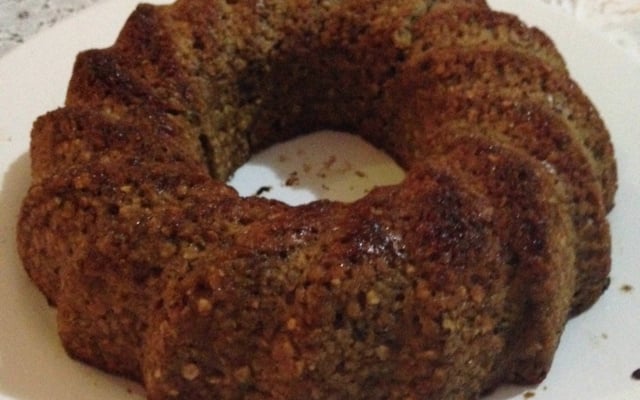 Bolo de aveia com banana sem açúcar