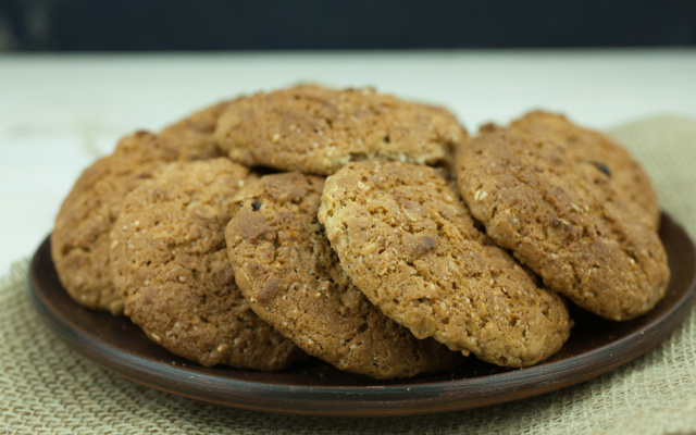 Cookies de banana e aveia