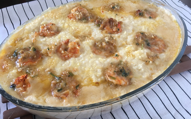 Arroz cremoso com camarão