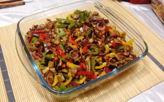 Antepasto de berinjela assada