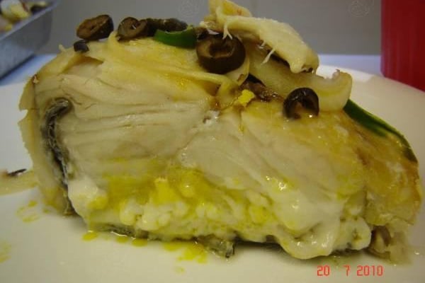 Bacalhau ao azeite e legumes
