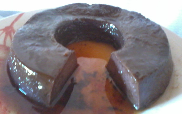 Pudim de chocolate no microondas