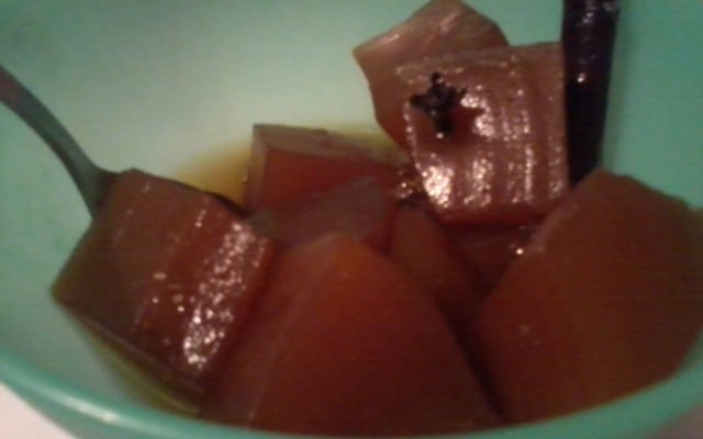 Doce de mamão verde em cubinhos