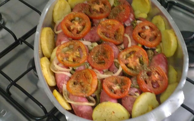 Linguiça assada (forno)