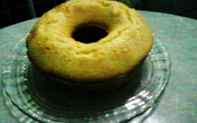 Bolo de fubá com baunilha