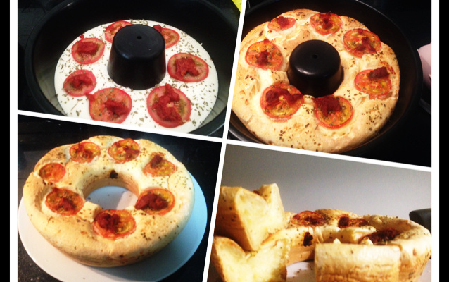 Pão de queijo em fôrma de pudim