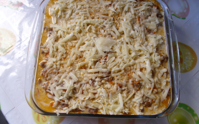 Lasanha de carne e queijo