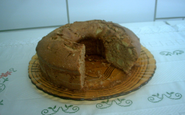 Bolo de maçã com fibras