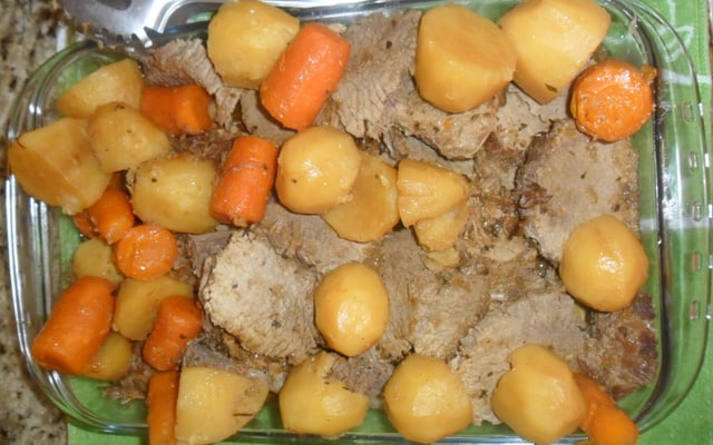 Lagarto ao molho de laranja