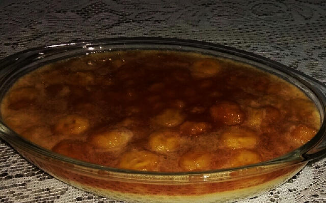 Manjar com doce de banana