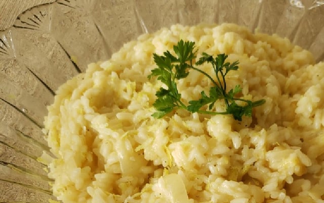 Risoto de limão siciliano