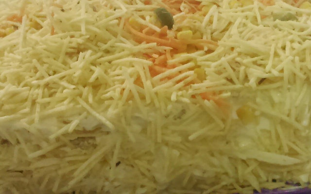 Torta de frango com pão de fôrma