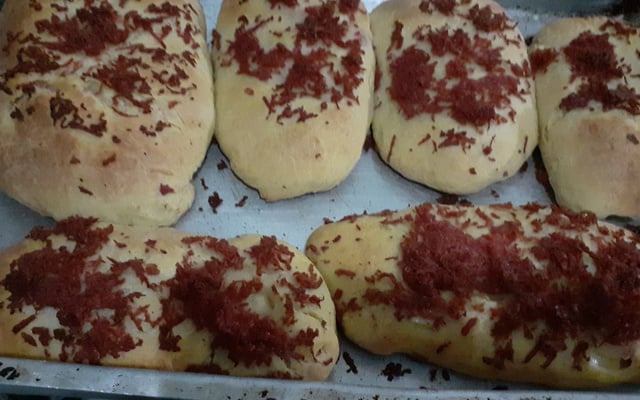 Pão de presunto e mussarela